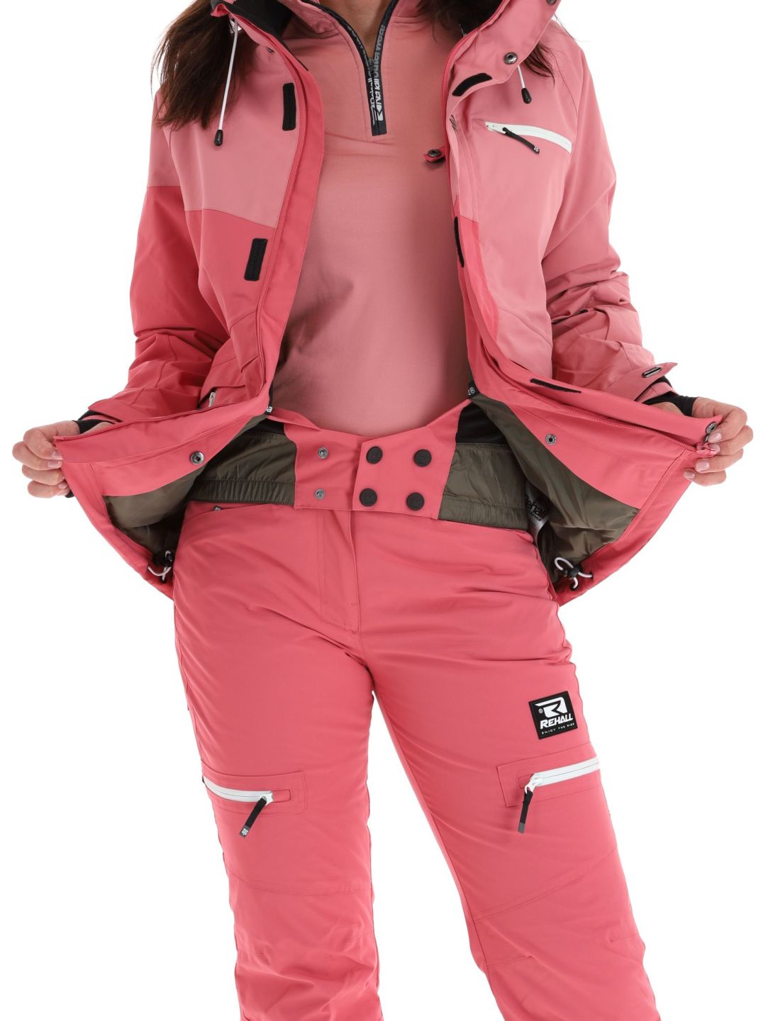 Rehall, Dyna-R chaqueta de esquí mujeres Slate Rose rosa 