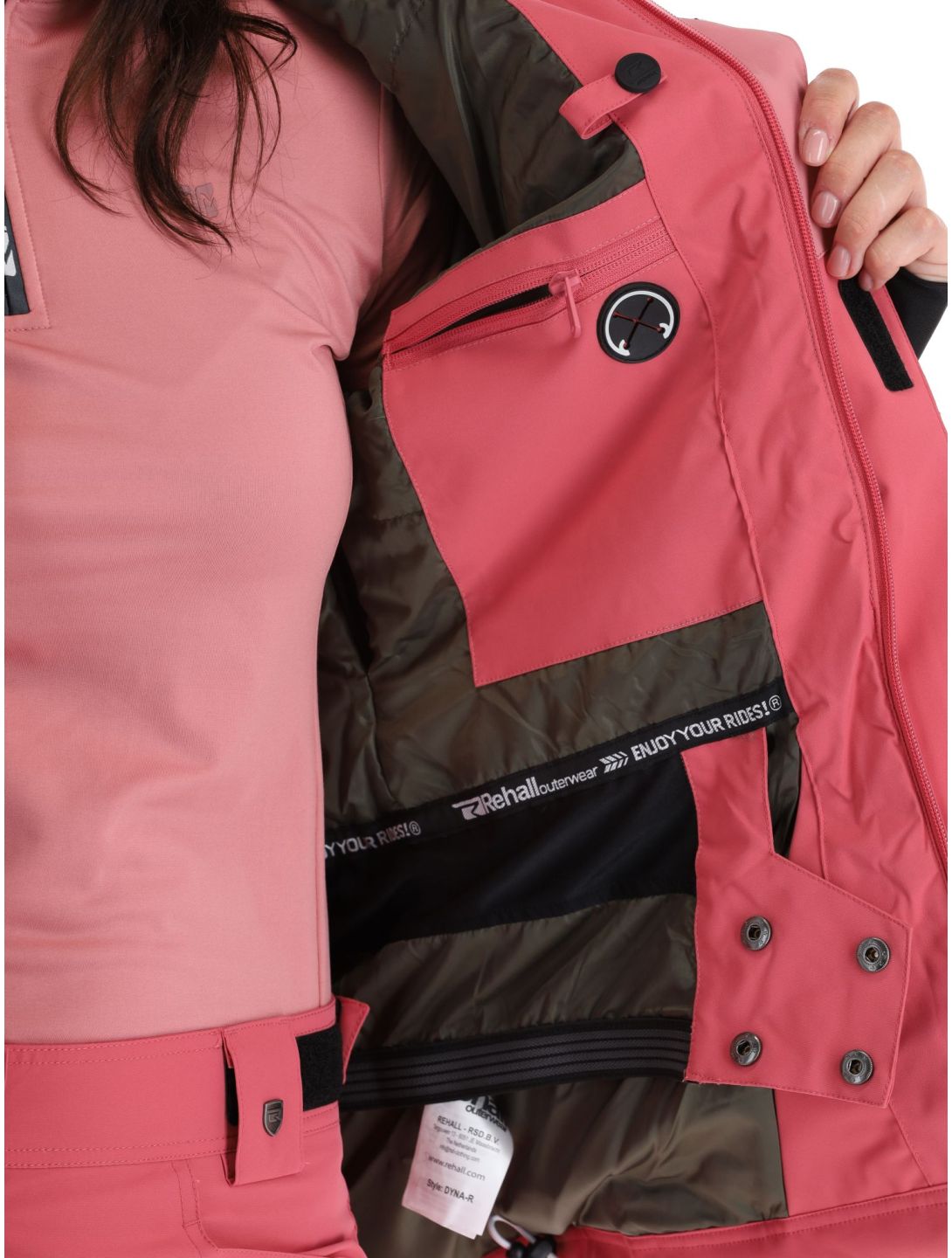 Rehall, Dyna-R chaqueta de esquí mujeres Slate Rose rosa 