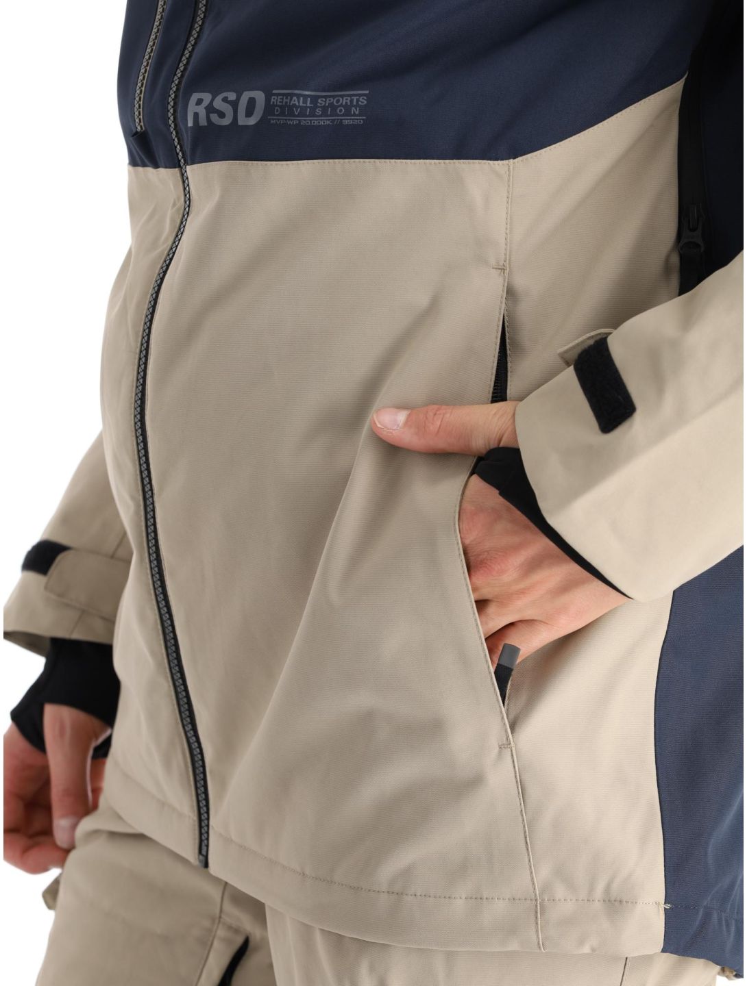 Rehall, Geri-R chaqueta de esquí hombres Stone azul, beige 