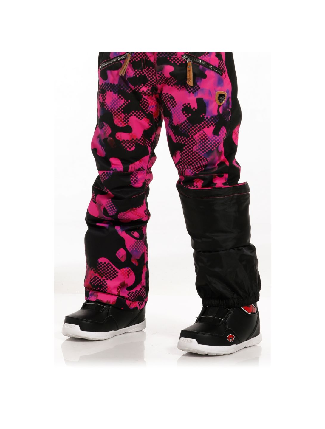 Rehall, Latoya-R-Jr pantalones de esquí niños popart camo fuchsia rosa