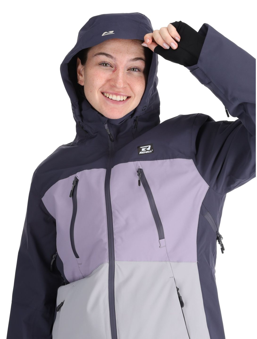 Rehall, Meave-R chaqueta de esquí mujeres Graphite gris, púrpura 