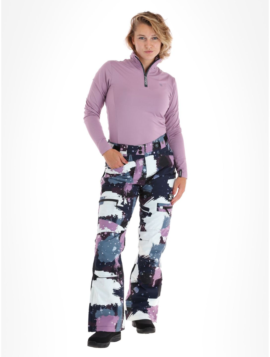 Rehall, Nori-R pantalones de esquí mujeres Camo Abstract Lavender multicolor, púrpura 