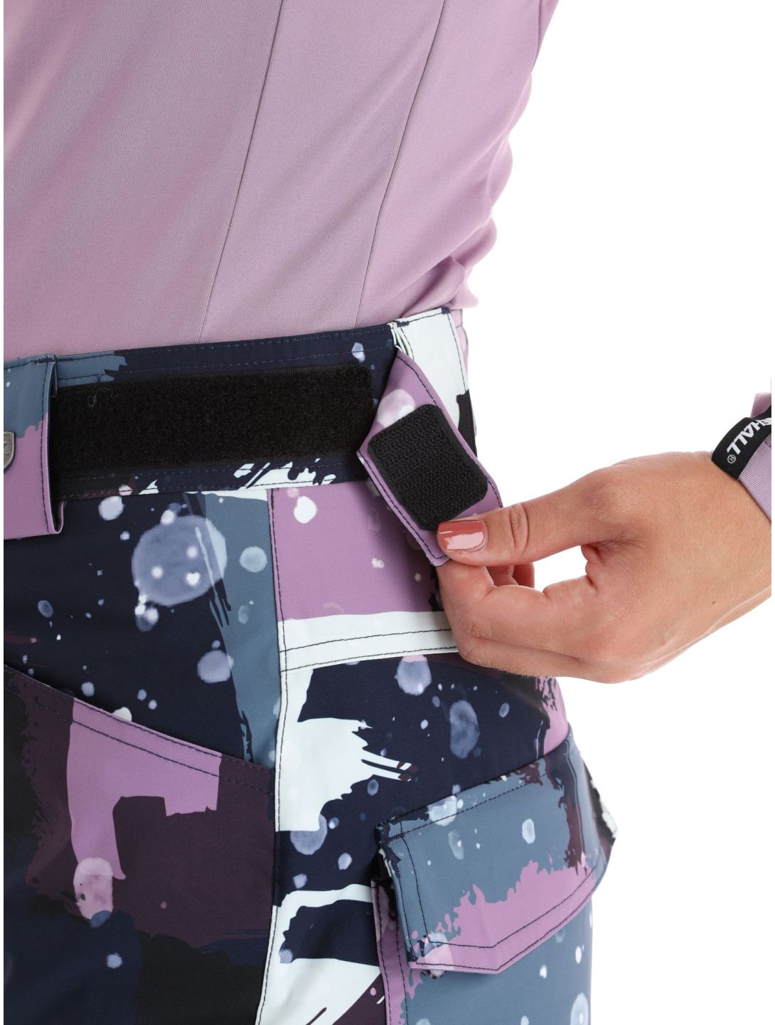 Rehall, Nori-R pantalones de esquí mujeres Camo Abstract Lavender multicolor, púrpura 