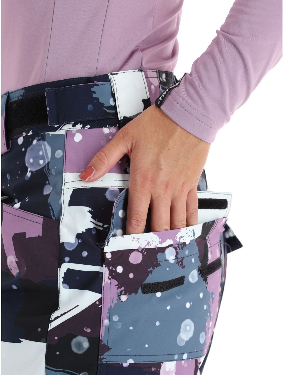 Rehall, Nori-R pantalones de esquí mujeres Camo Abstract Lavender multicolor, púrpura 