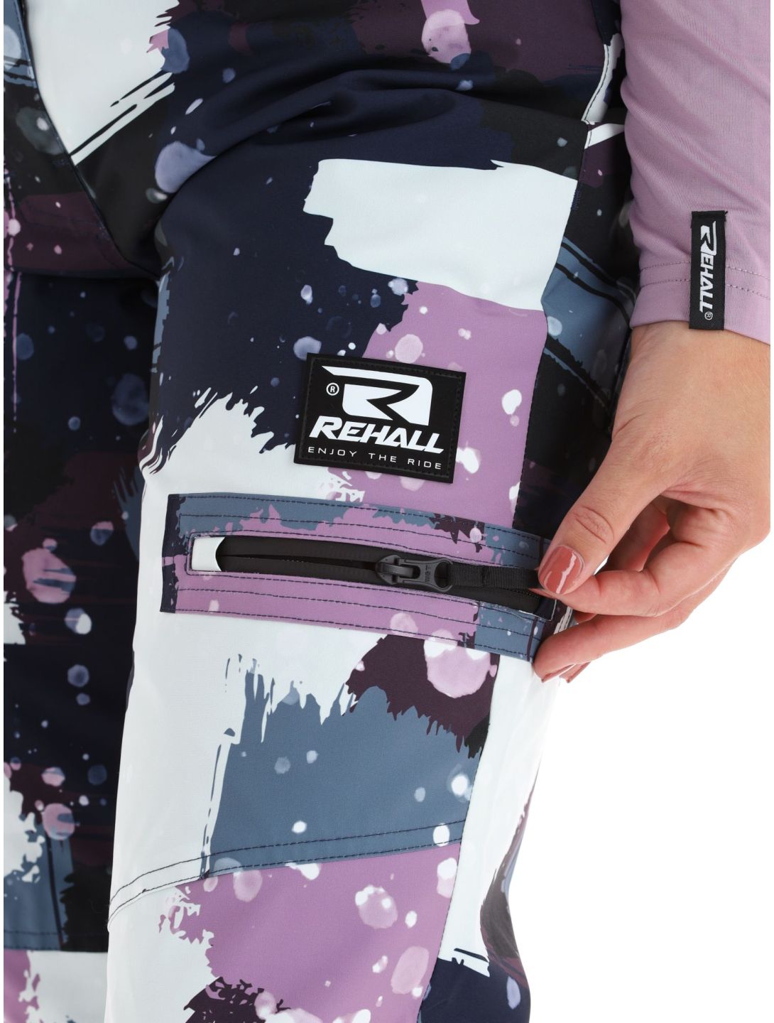 Rehall, Nori-R pantalones de esquí mujeres Camo Abstract Lavender multicolor, púrpura 