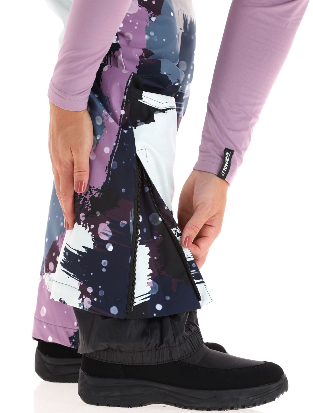 Rehall, Nori-R pantalones de esquí mujeres Camo Abstract Lavender multicolor, púrpura 