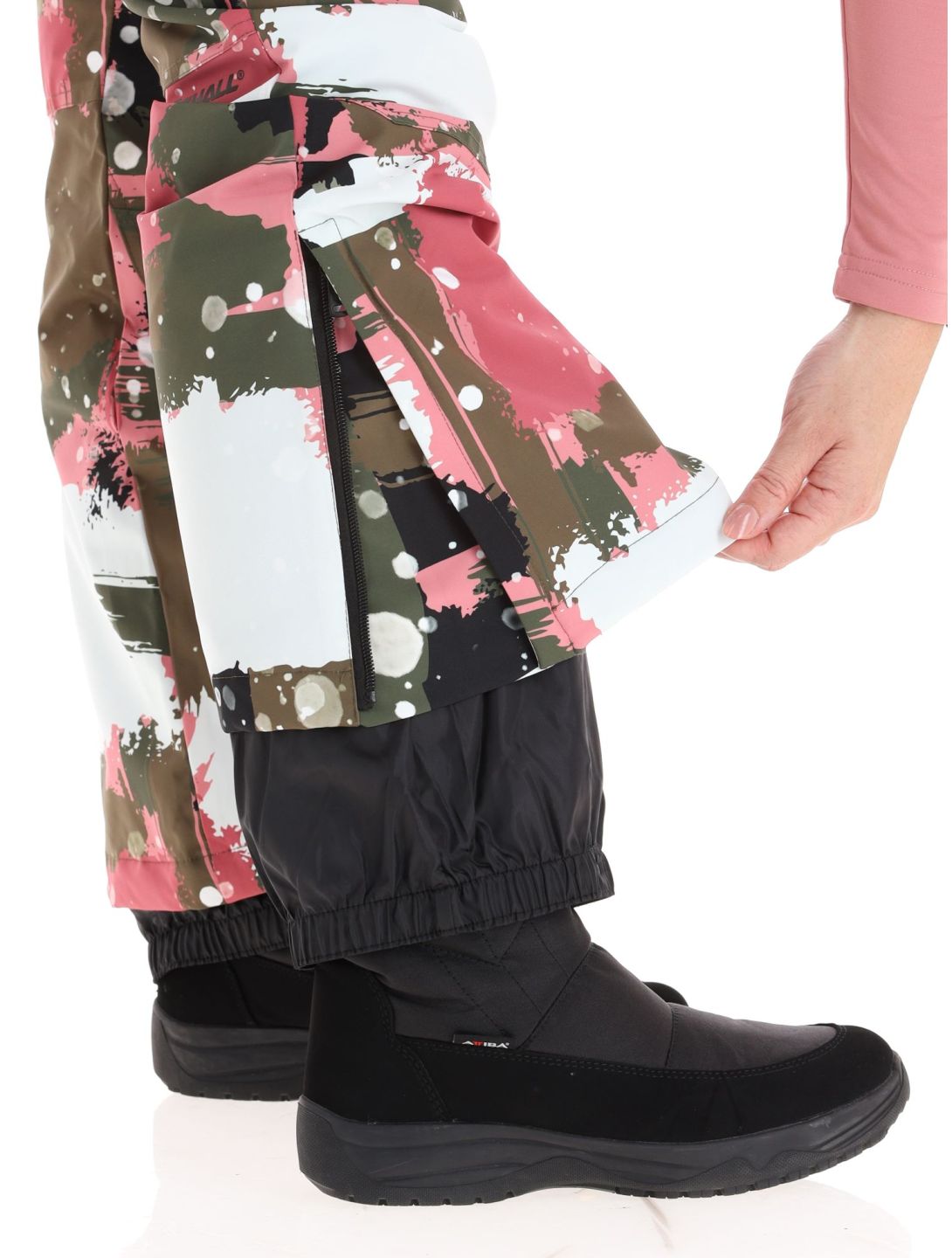 Rehall, Nori-R pantalones de esquí mujeres Camo Abstract Rose multicolor, rosa 