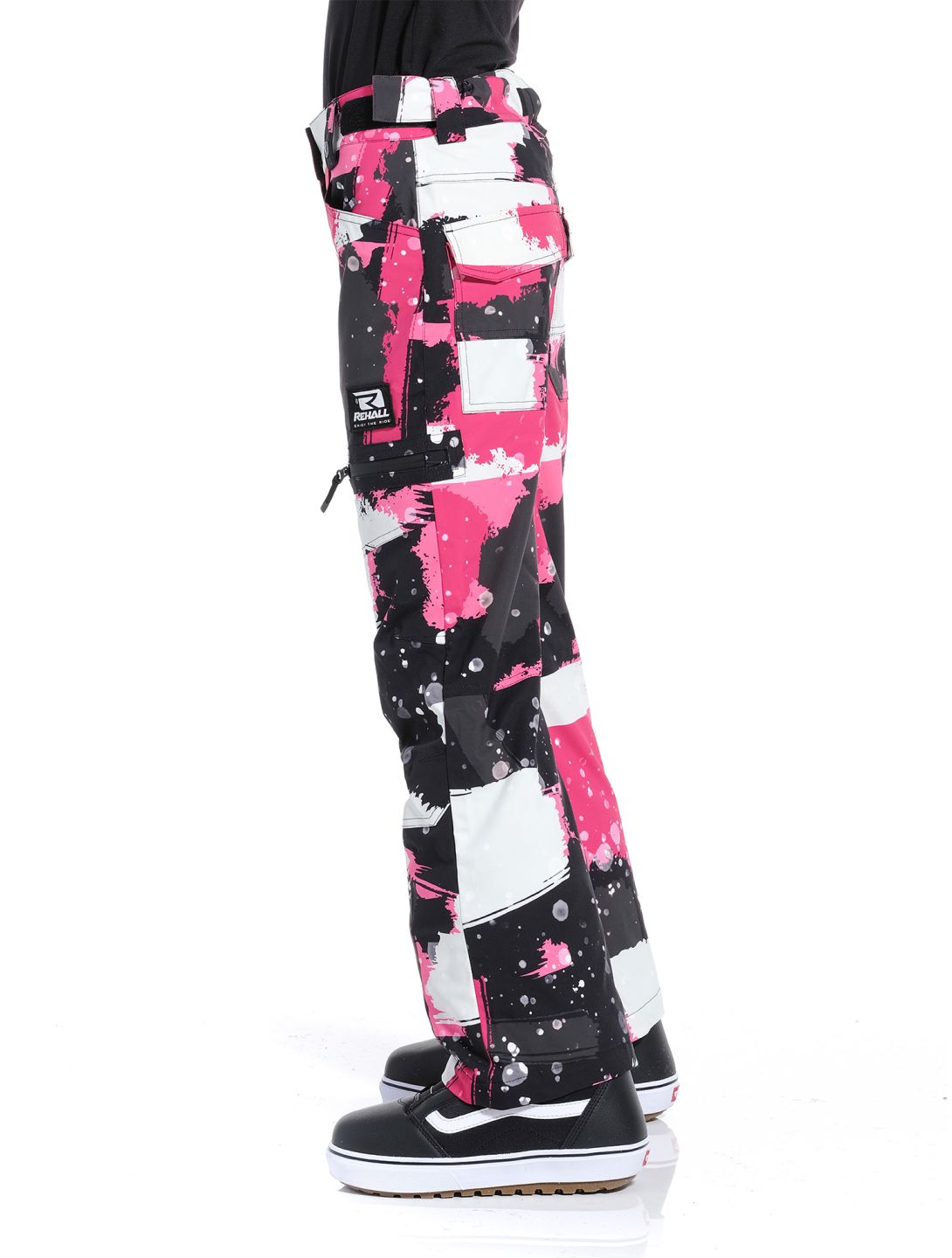 Rehall, Nori-R-Jr. pantalones de esquí niños Camo Abstract Brite Pink multicolor, rosa 