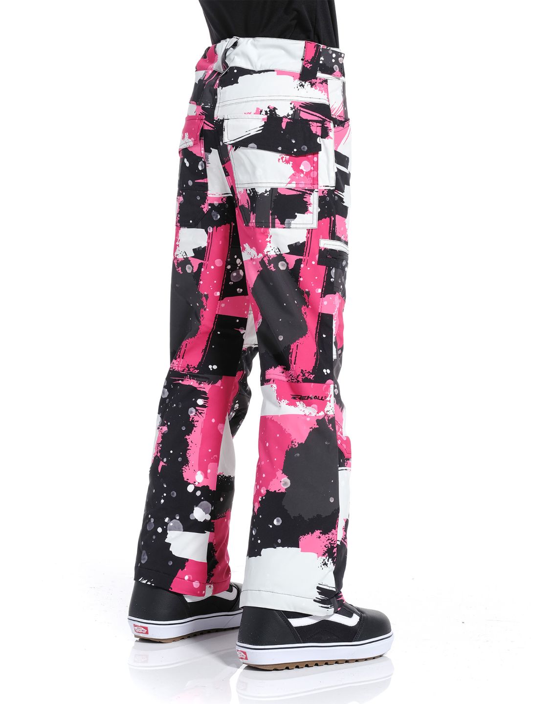 Rehall, Nori-R-Jr. pantalones de esquí niños Camo Abstract Brite Pink multicolor, rosa 