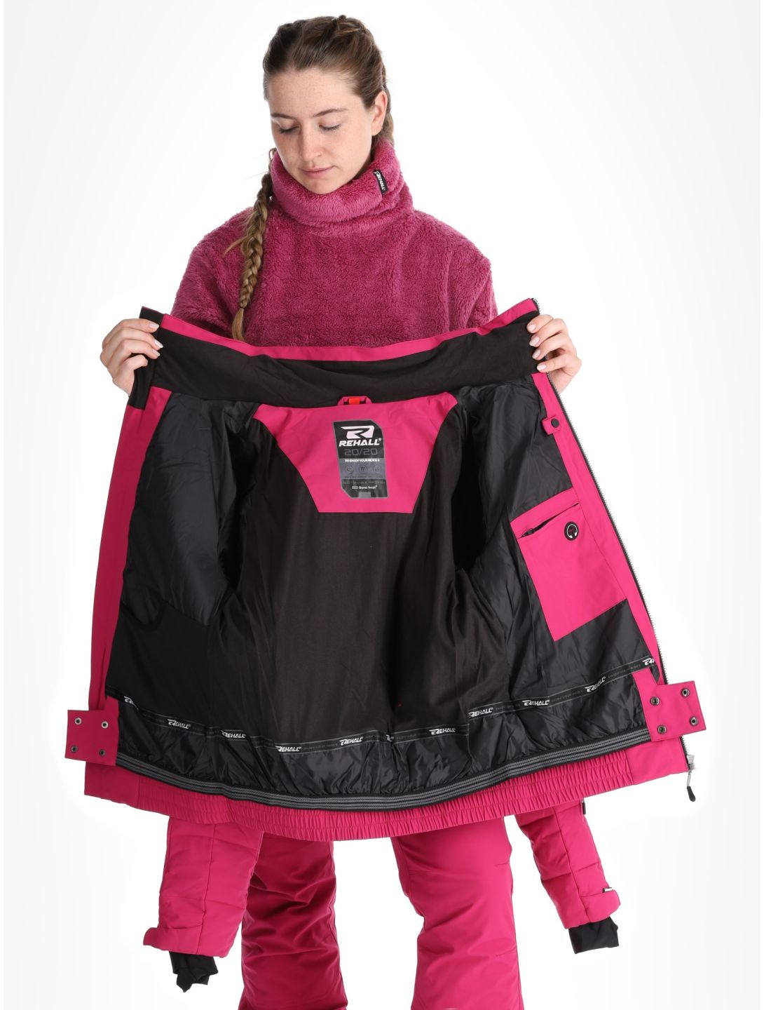 Rehall, Puffy-R chaqueta de esquí mujeres Festival Fuchsia púrpura 