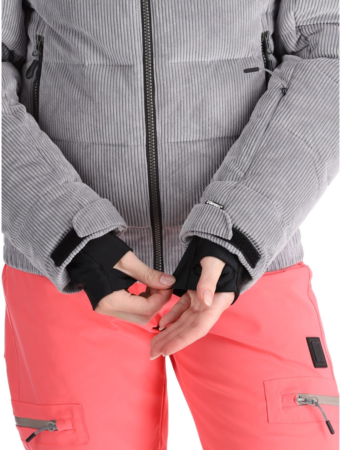 Rehall, Puffy-R chaqueta de esquí mujeres Sleet gris 