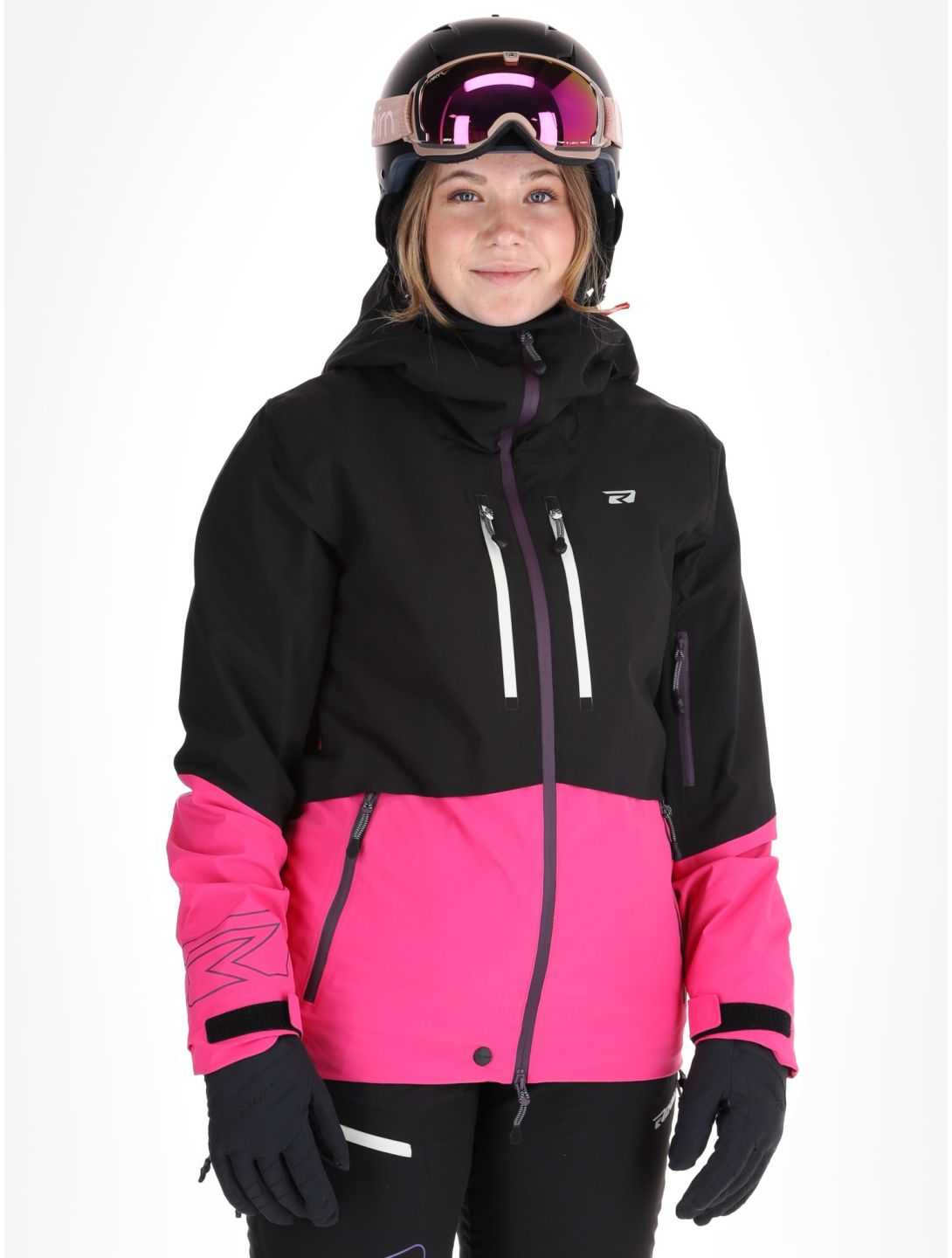 Rehall, Sabinio-R chaqueta de esquí mujeres Pink negro, rosa 