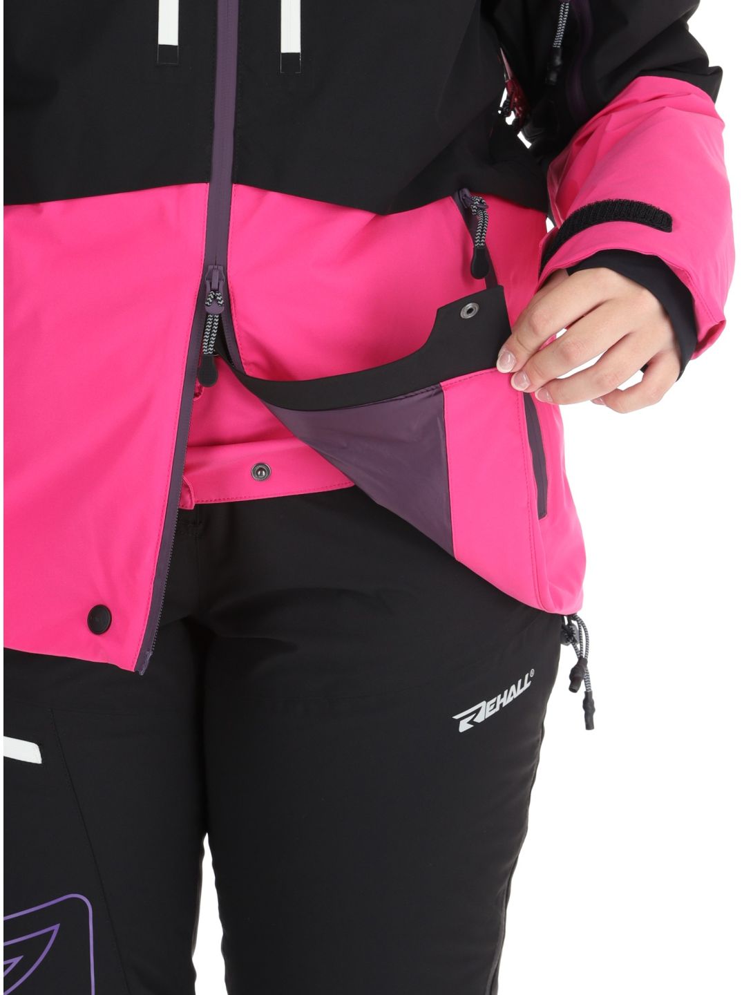 Rehall, Sabinio-R chaqueta de esquí mujeres Pink negro, rosa 