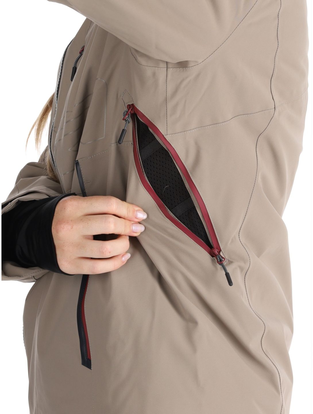 Rehall, Skye-R chaqueta de esquí mujeres Brindle beige 