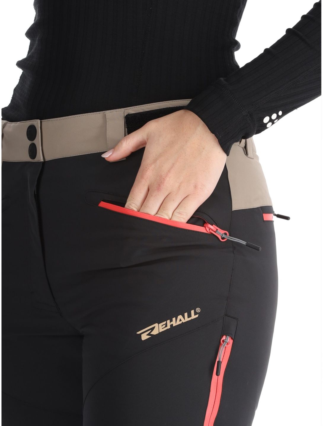 Rehall, Stormy-R pantalones de esquí mujeres Caviar negro 