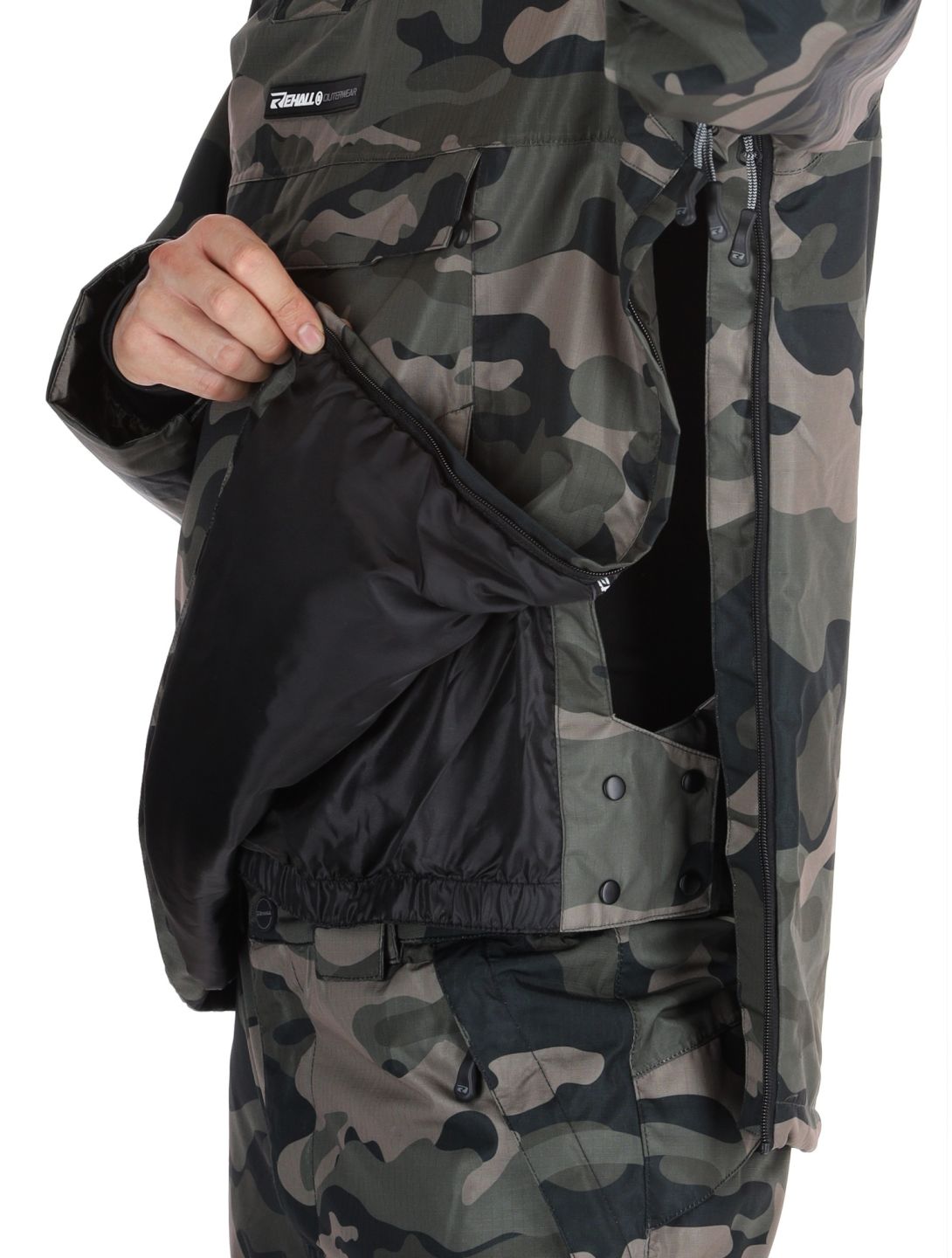 Rehall, Tabor-R anorak hombres Camo Black negro 