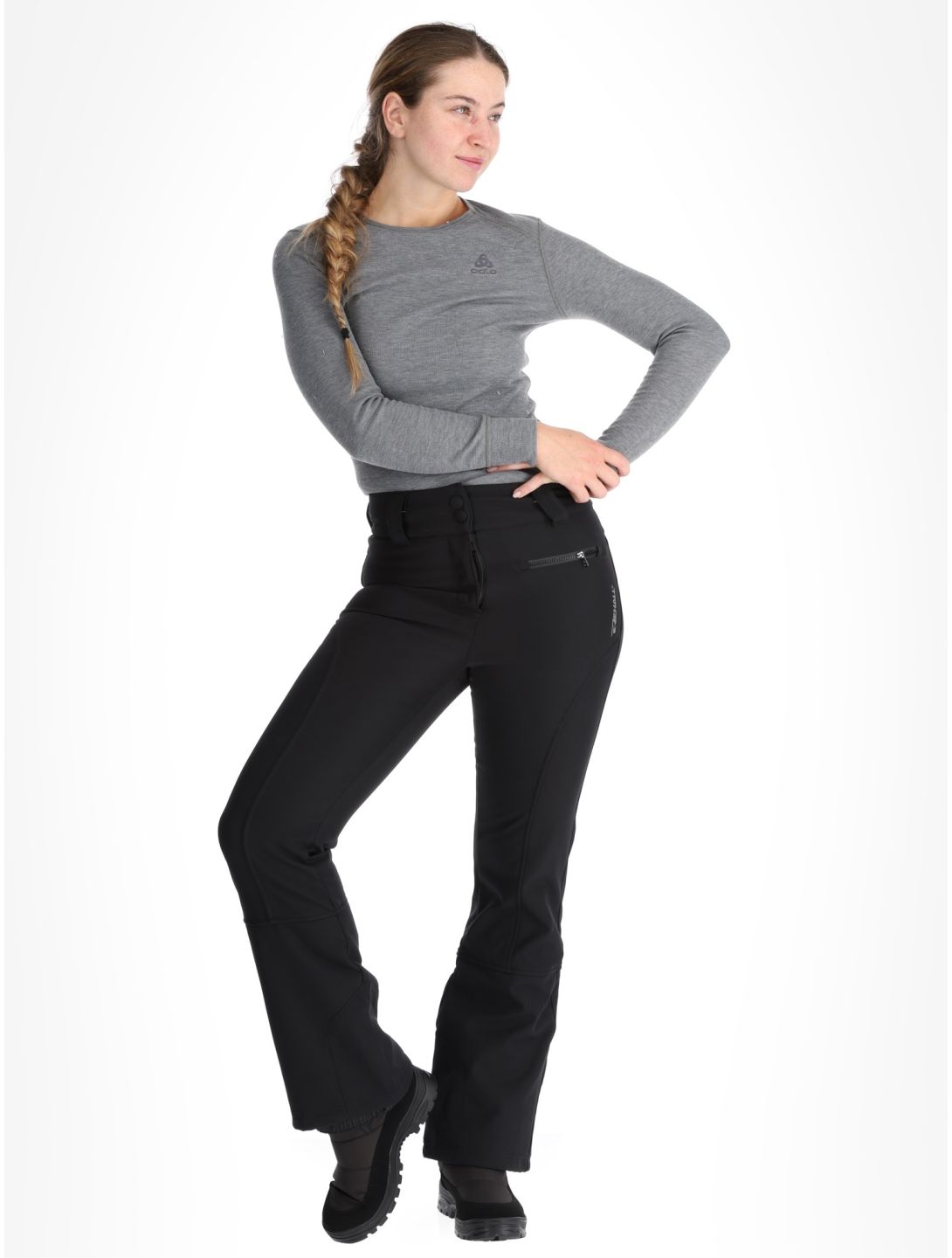 Rehall, Yves-R pantalones de esquí softshell mujeres Caviar negro 