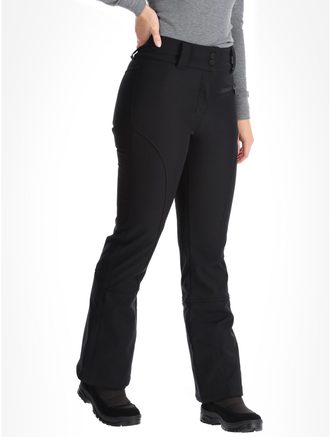 Rehall, Yves-R pantalones de esquí softshell mujeres Caviar negro 