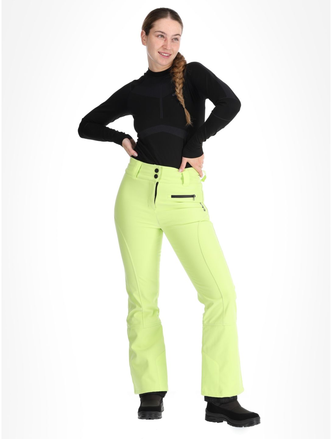 Rehall, Yves-R pantalones de esquí softshell mujeres Sharp Green verde 