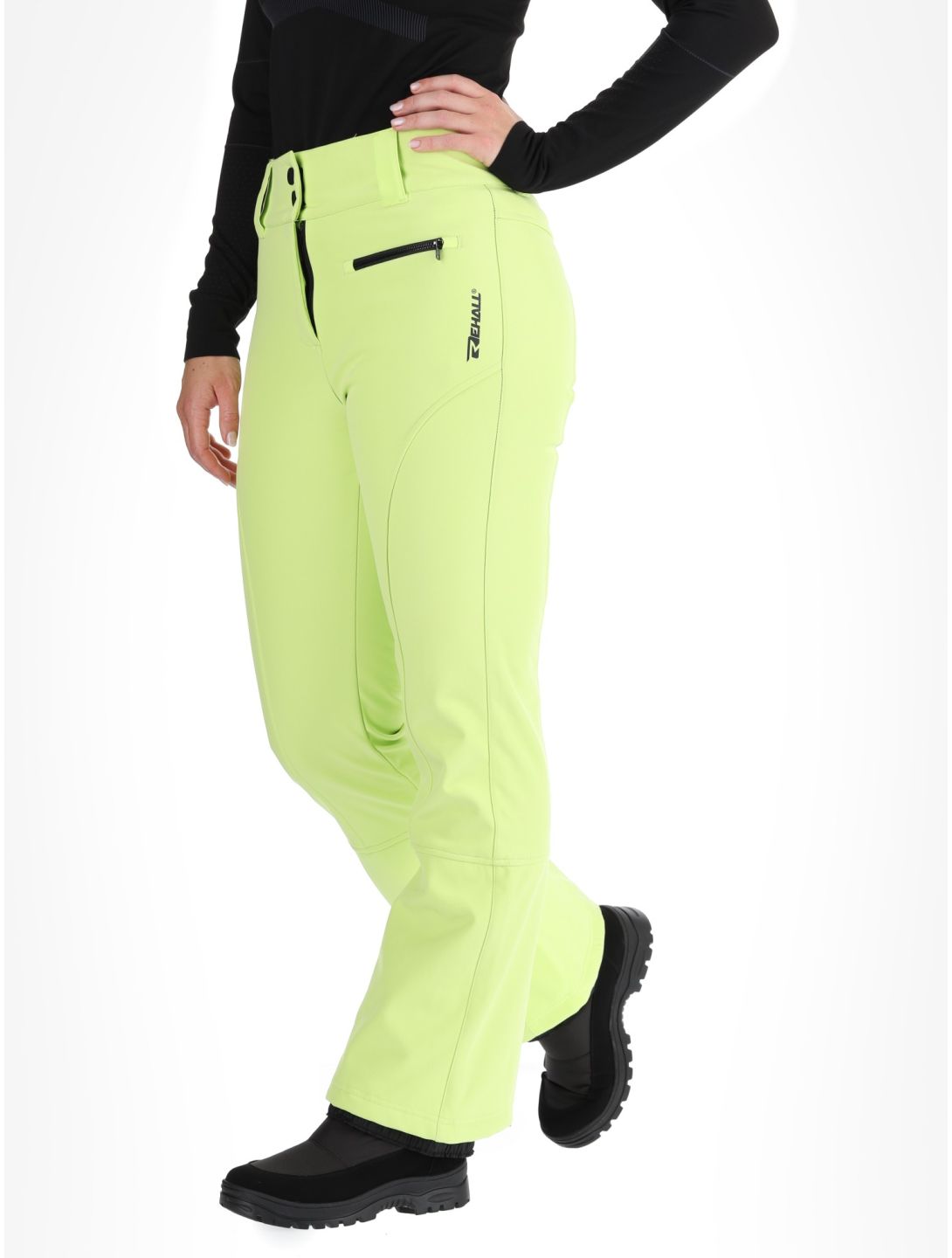 Rehall, Yves-R pantalones de esquí softshell mujeres Sharp Green verde 