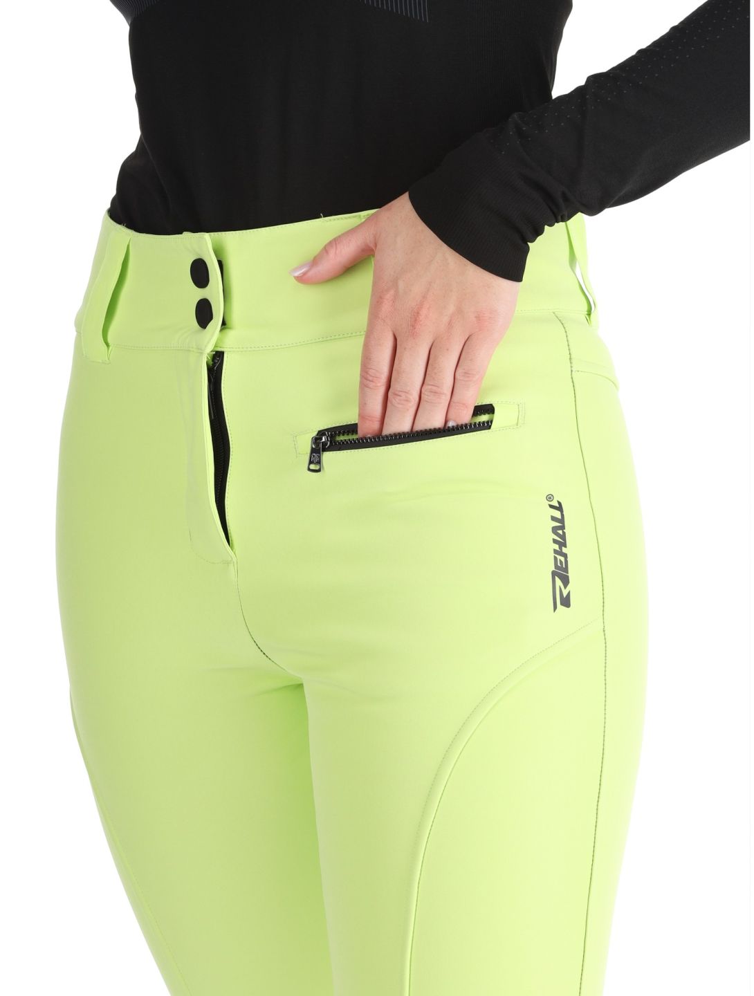 Rehall, Yves-R pantalones de esquí softshell mujeres Sharp Green verde 