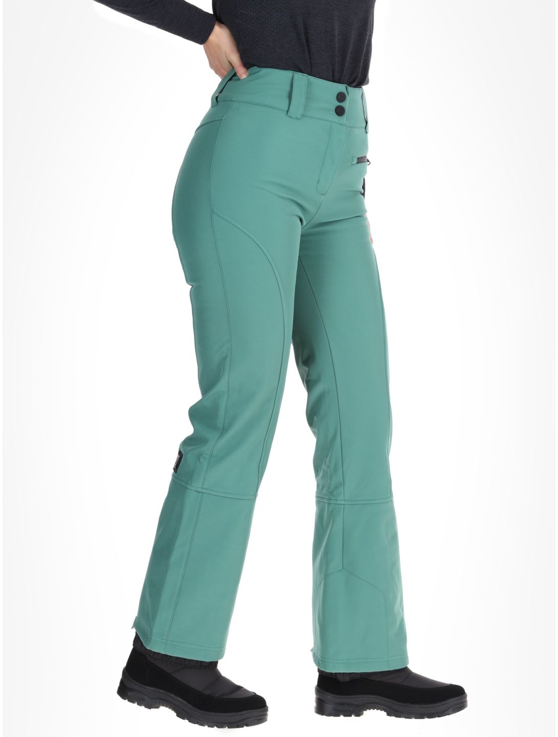 Rehall, Yves-R pantalones de esquí softshell mujeres Smoke Pine verde 