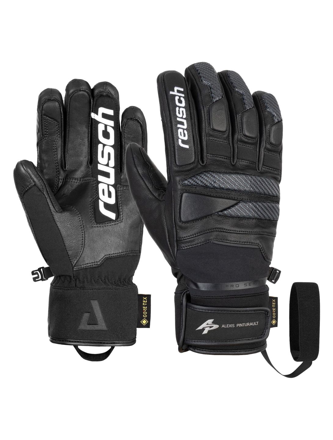 Reusch, Alexis Pinturault GTX + Gore Grip Technology guantes de esquí hombres negro 