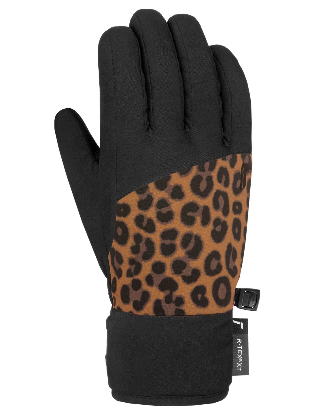 Reusch, Beatrix R-TEX® XT guantes de esquí niños Black / Brown Leopard marrón, negro 