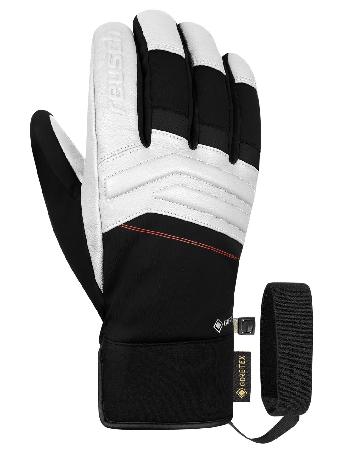 Reusch, Jupiter GORE-TEX guantes de esquí hombres Black / White / Fluo Red blanco, negro, rojo 