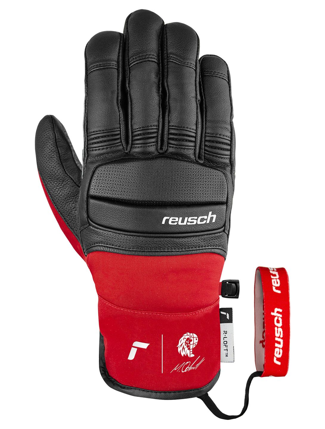 Reusch, Marco Odermatt guantes de esquí hombres Black / Fire Red negro, rojo 