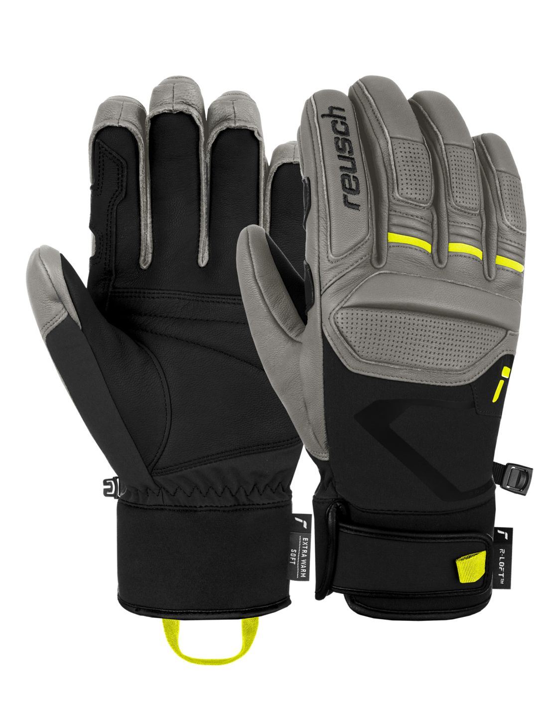 Reusch, Pro RC guantes de esquí hombres Steel Grey / Black gris, negro 