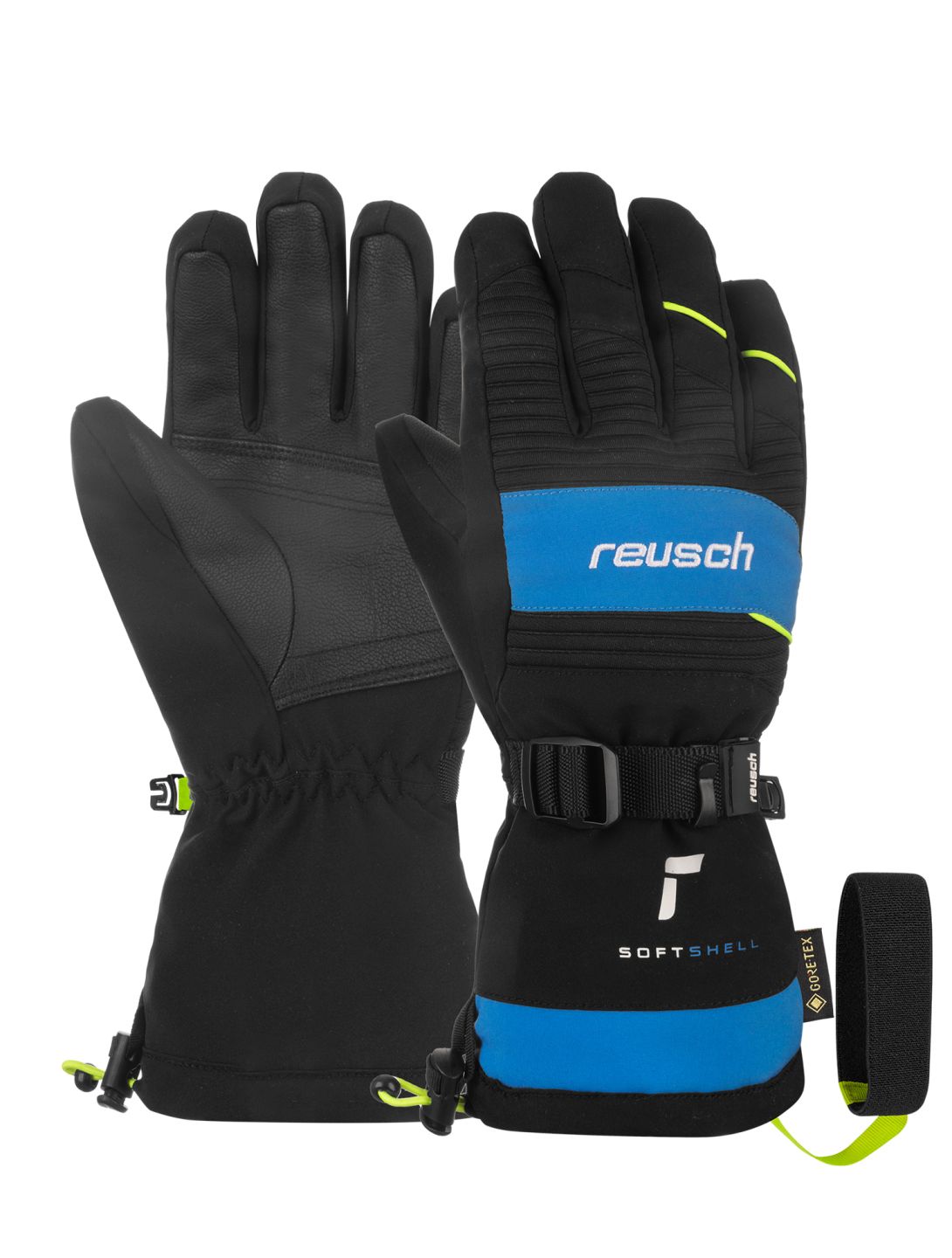 Reusch, Reusch Maxim GORE-TEX guantes niños Black / Briljant Blue / Safety Yellow amarillo, azul, negro 