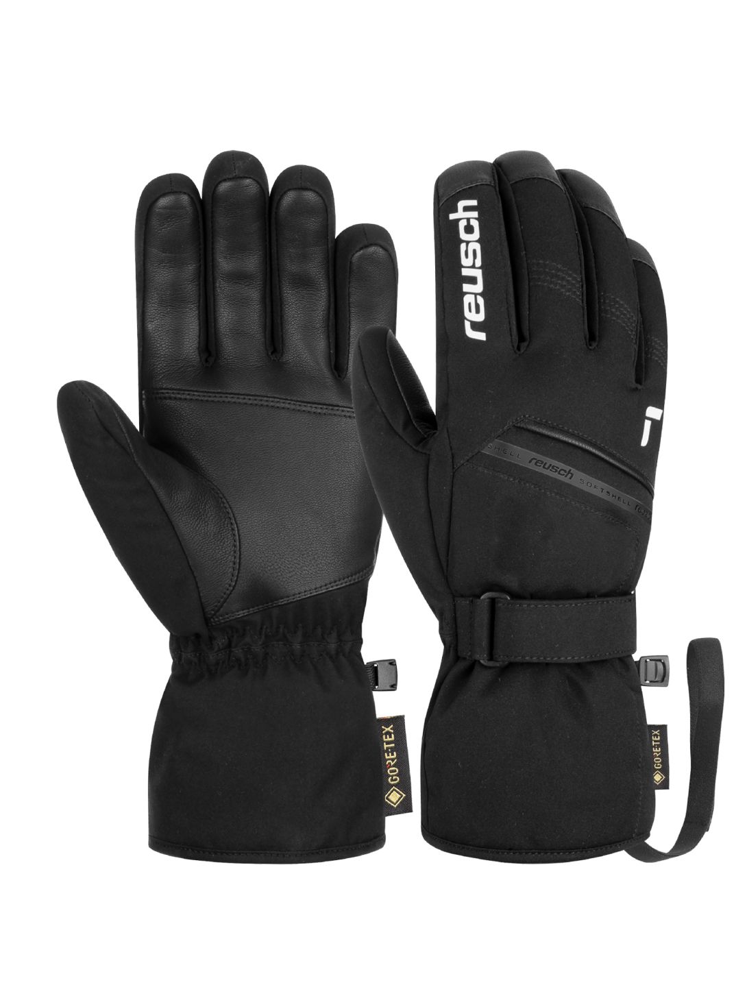 Reusch, Reusch Morris GORE-TEX guantes de esquí hombres Black / White blanco, negro 