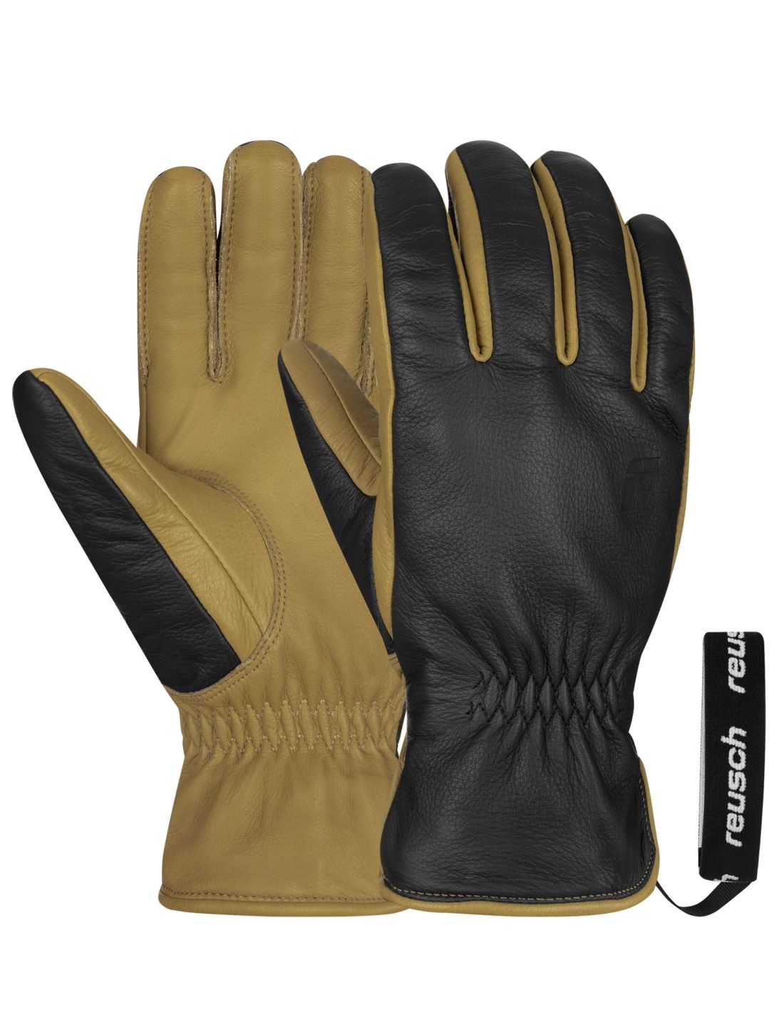 Reusch, Reusch Outsider guantes de esquí hombres Black / Camel marrón, negro 