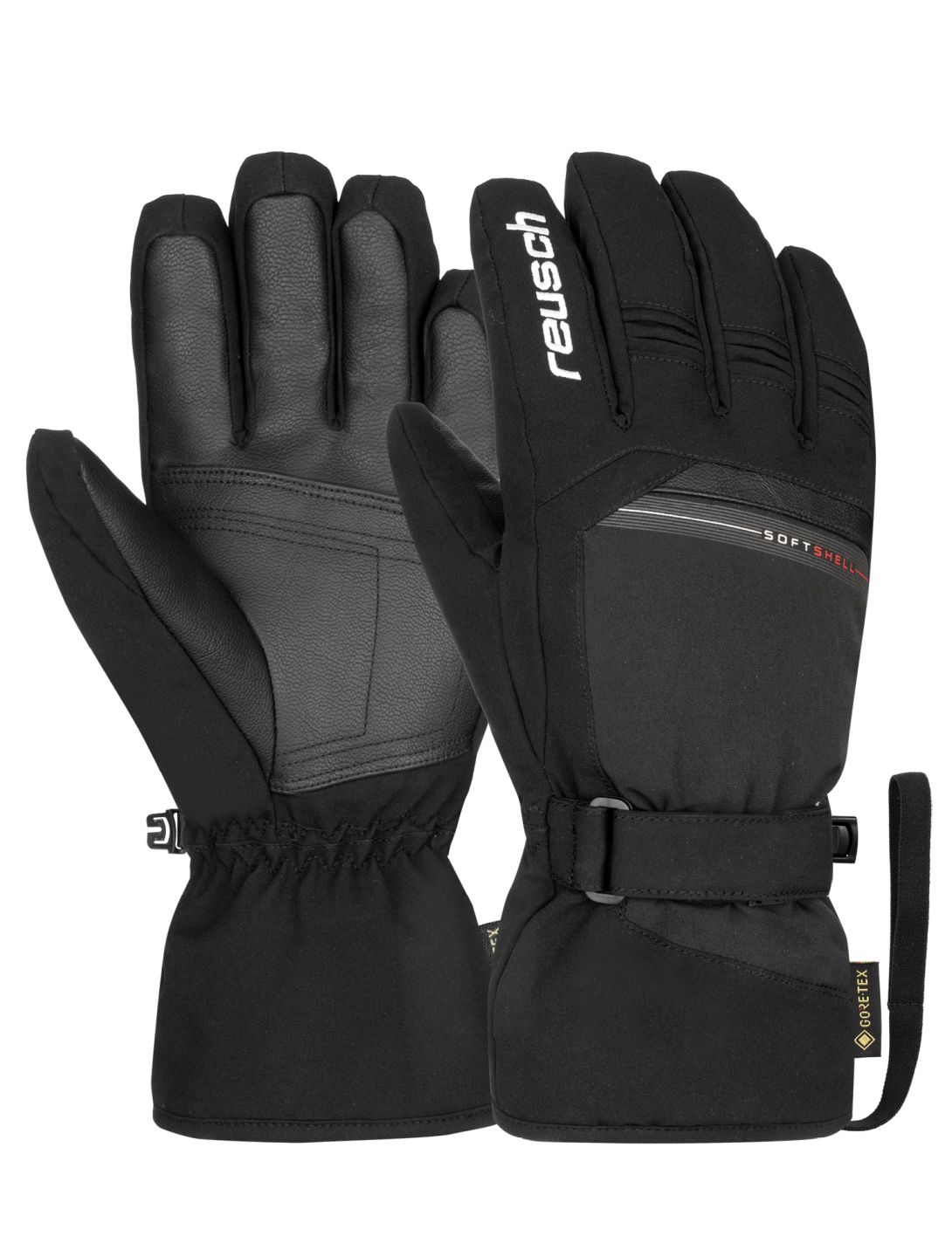 Reusch, Reusch Stanley GORE-TEX guantes de esquí hombres Black / White blanco, negro 