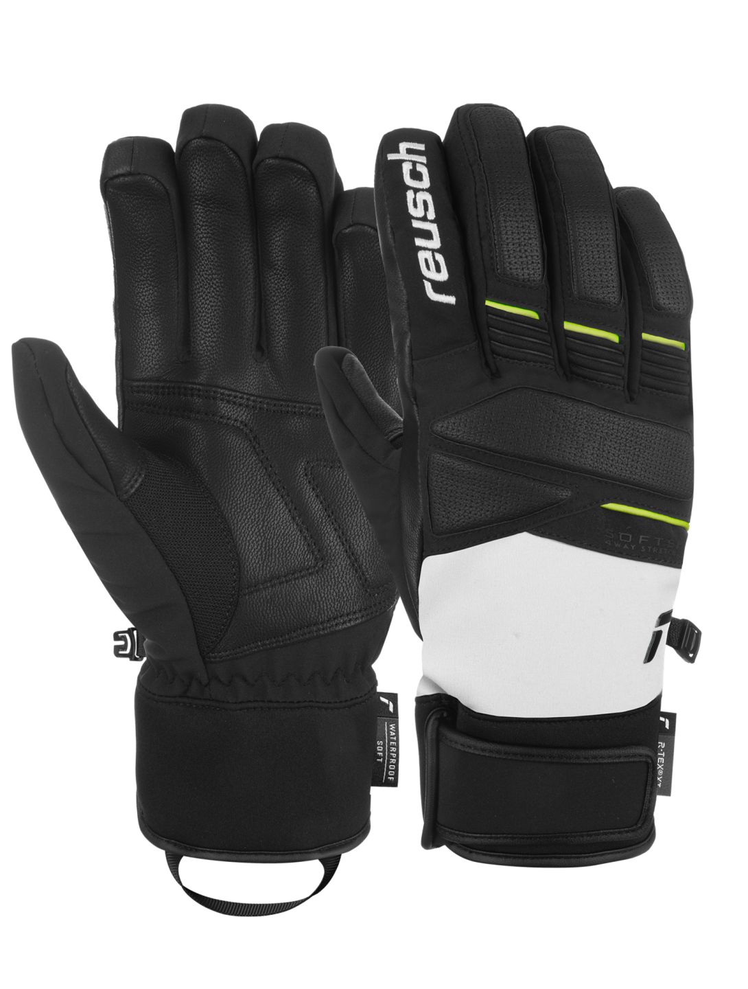 Reusch, Reusch Thunder R-TEX® XT guantes de esquí hombres Glacier Grey / Black / Safe Yellow amarillo, gris, negro 