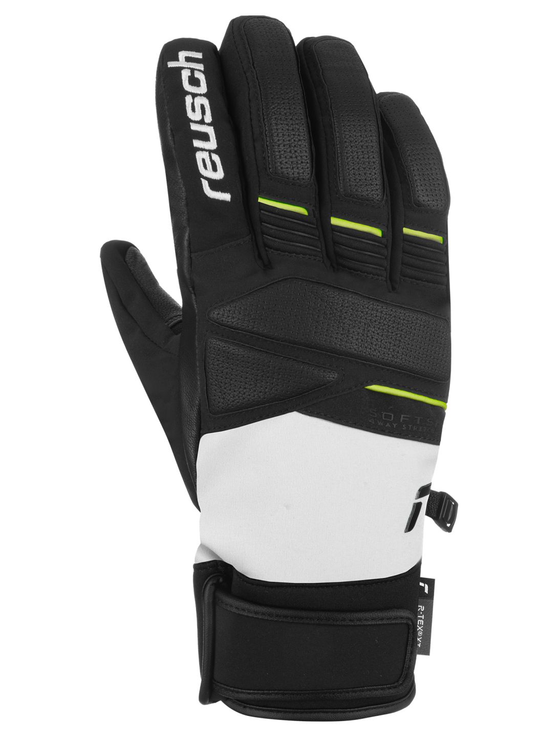 Reusch, Reusch Thunder R-TEX® XT guantes de esquí hombres Glacier Grey / Black / Safe Yellow amarillo, gris, negro 