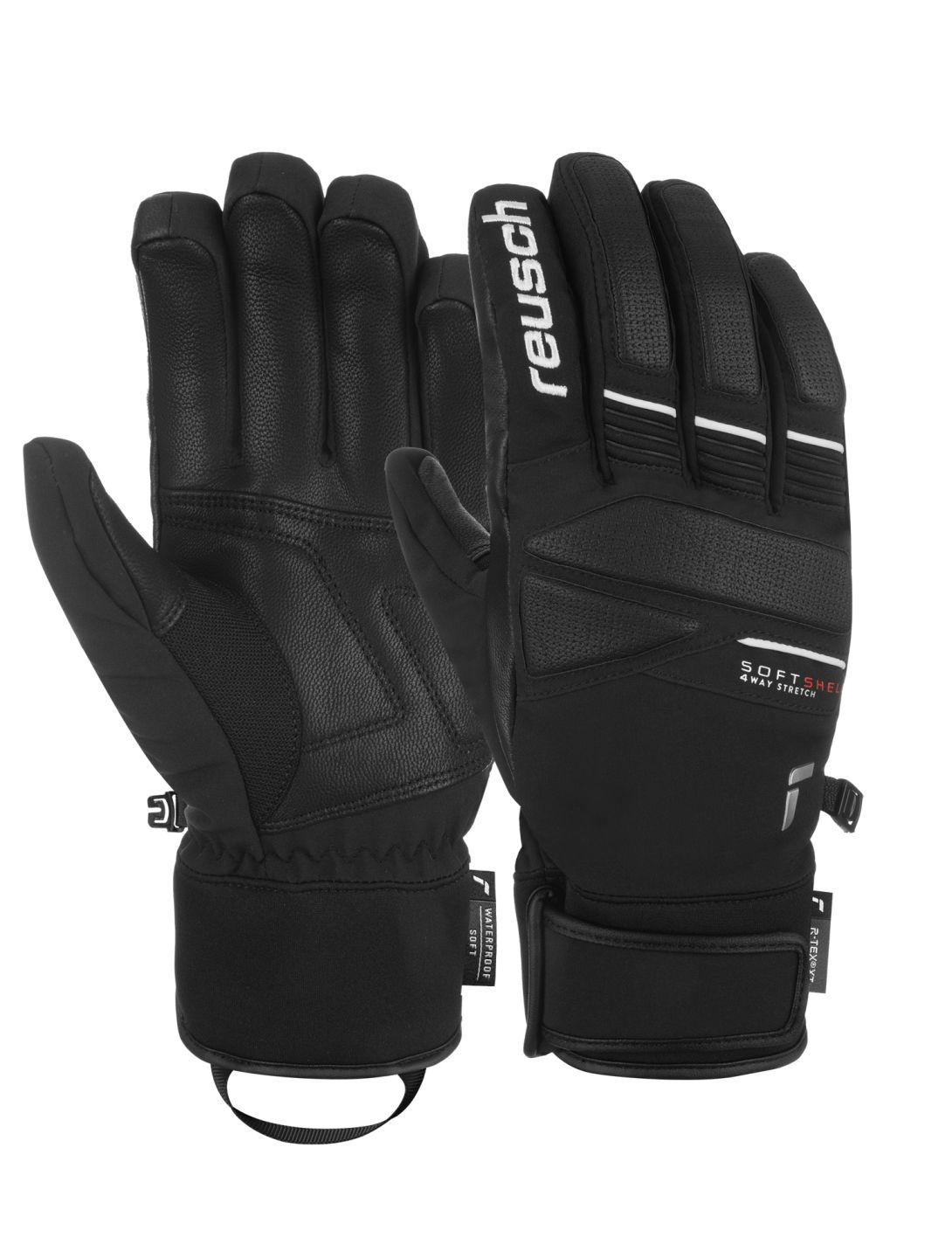 Reusch, Reusch Thunder R-TEX® XT guantes de esquí hombres Black / White blanco, negro 