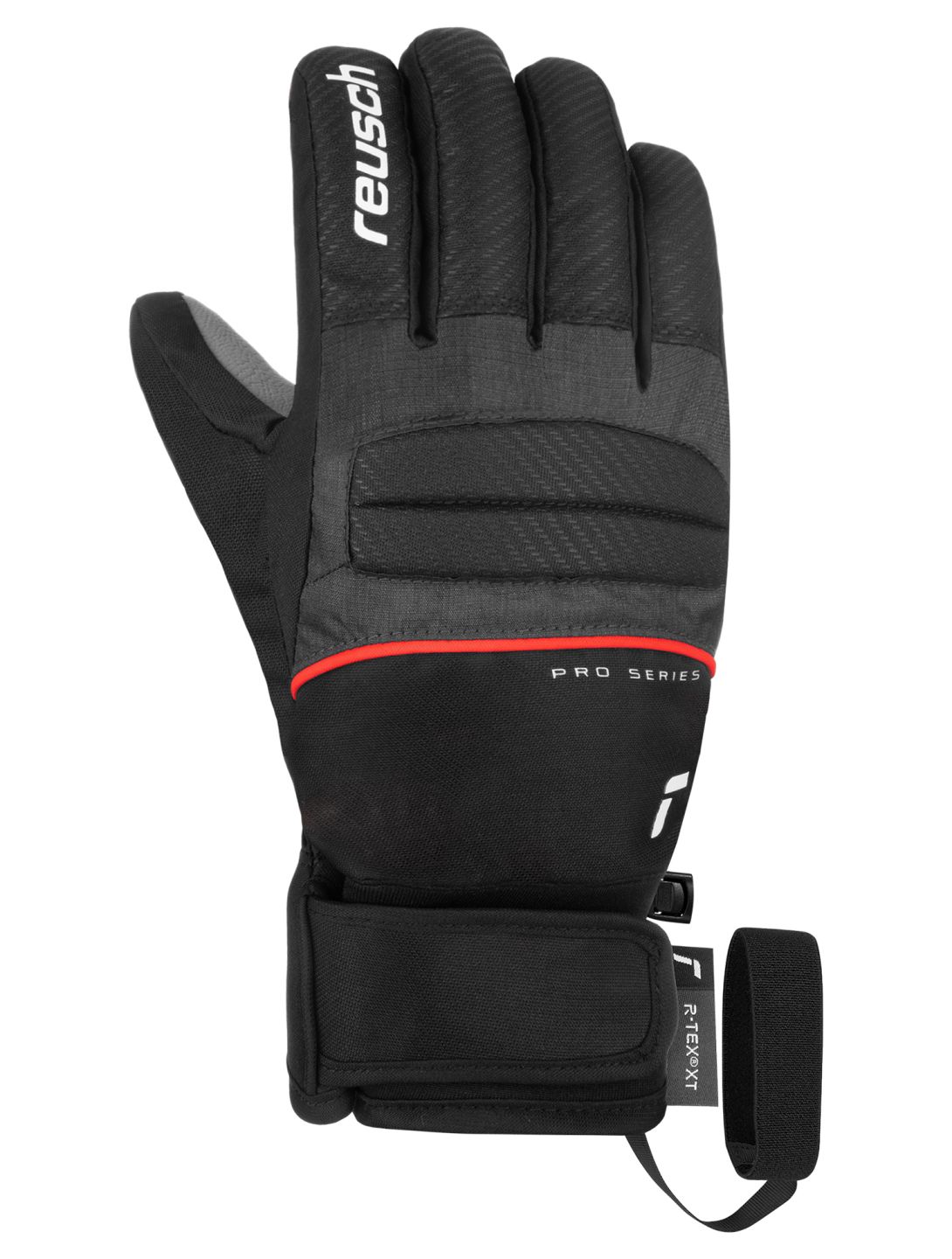 Reusch, Reusch Warrior R-TEX® XT guantes de esquí niños Black / White / Fluo Red blanco, negro, rojo 