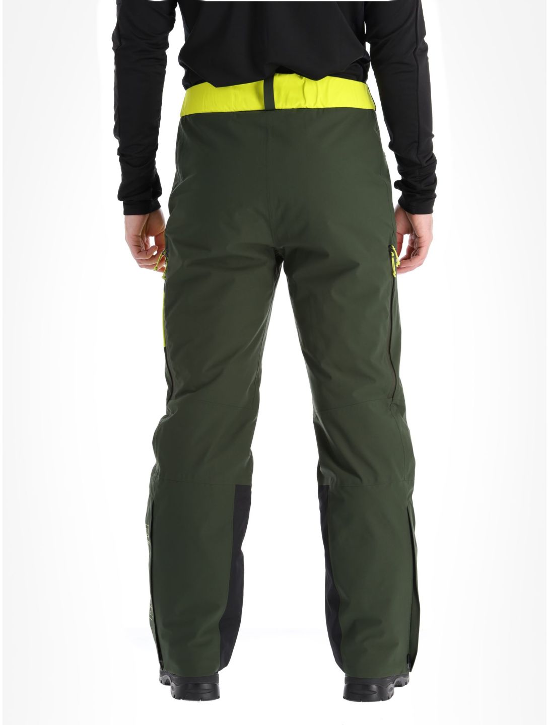 Rock Experience, Fanatic pantalones de esquí hombres Kombu Green / Safety Yellow amarillo, verde 