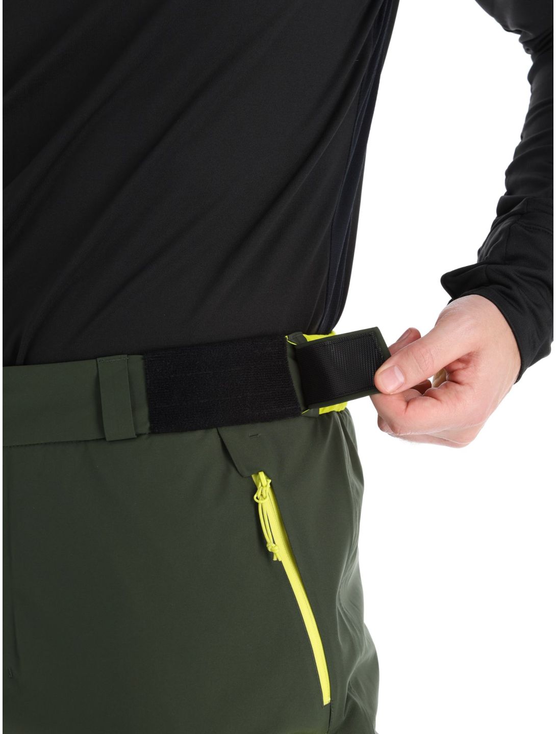 Rock Experience, Fanatic pantalones de esquí hombres Kombu Green / Safety Yellow amarillo, verde 