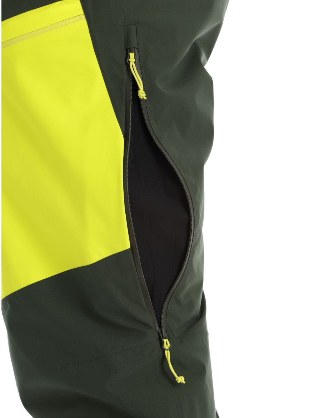 Rock Experience, Fanatic pantalones de esquí hombres Kombu Green / Safety Yellow amarillo, verde 