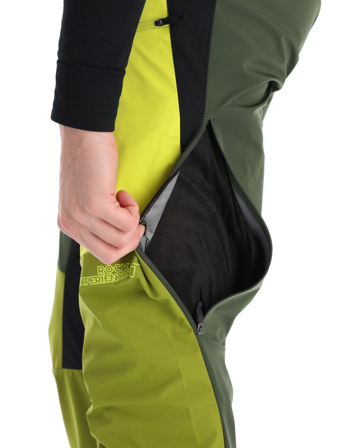 Rock Experience, Inuit Tech pantalones de esquí softshell hombres Kombu Green / Cardamom Seed / Sulphur verde 