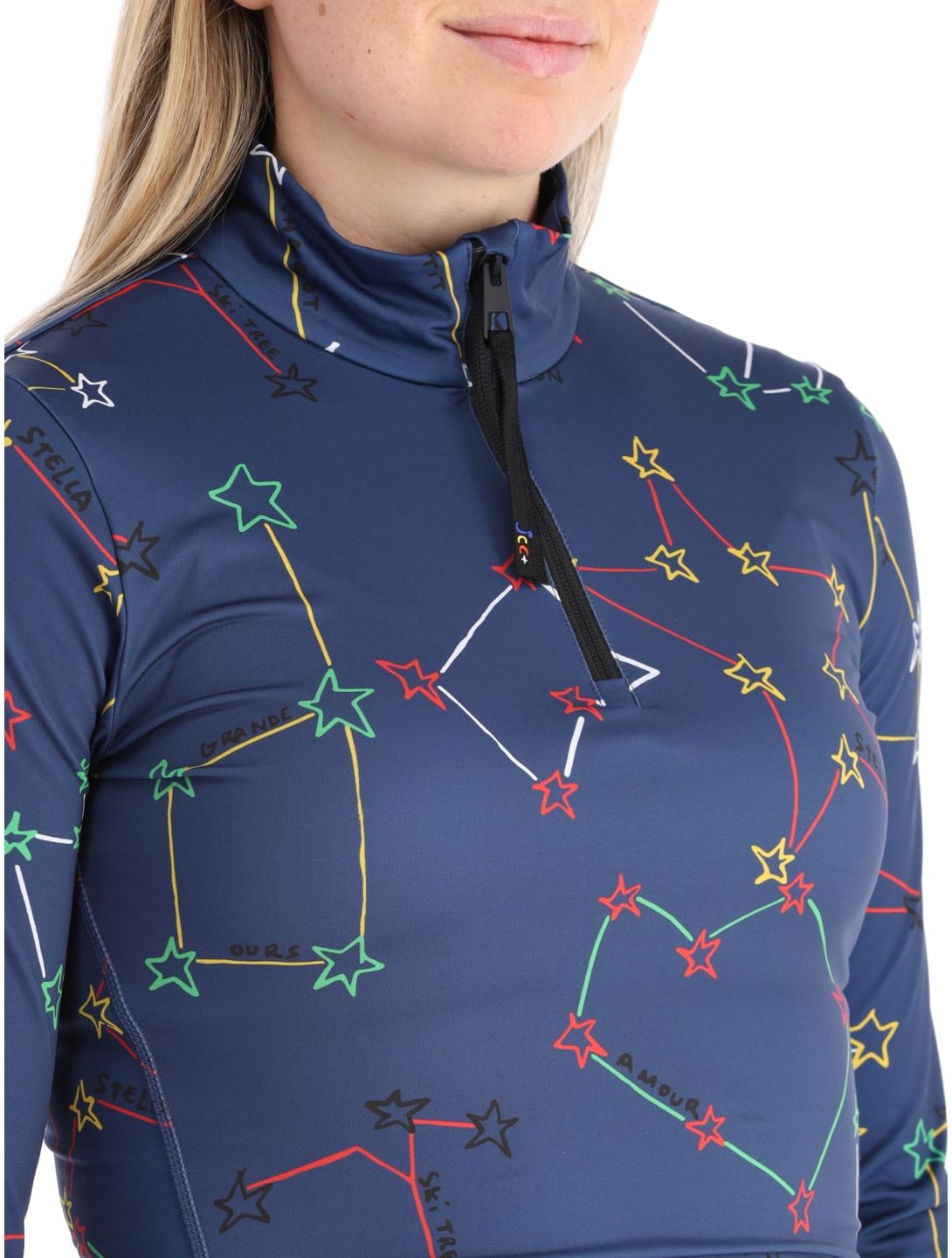 Rossignol, JC De Castelbajac Booster 1/2 Zip jersey mujeres Cosmic Blue azul 