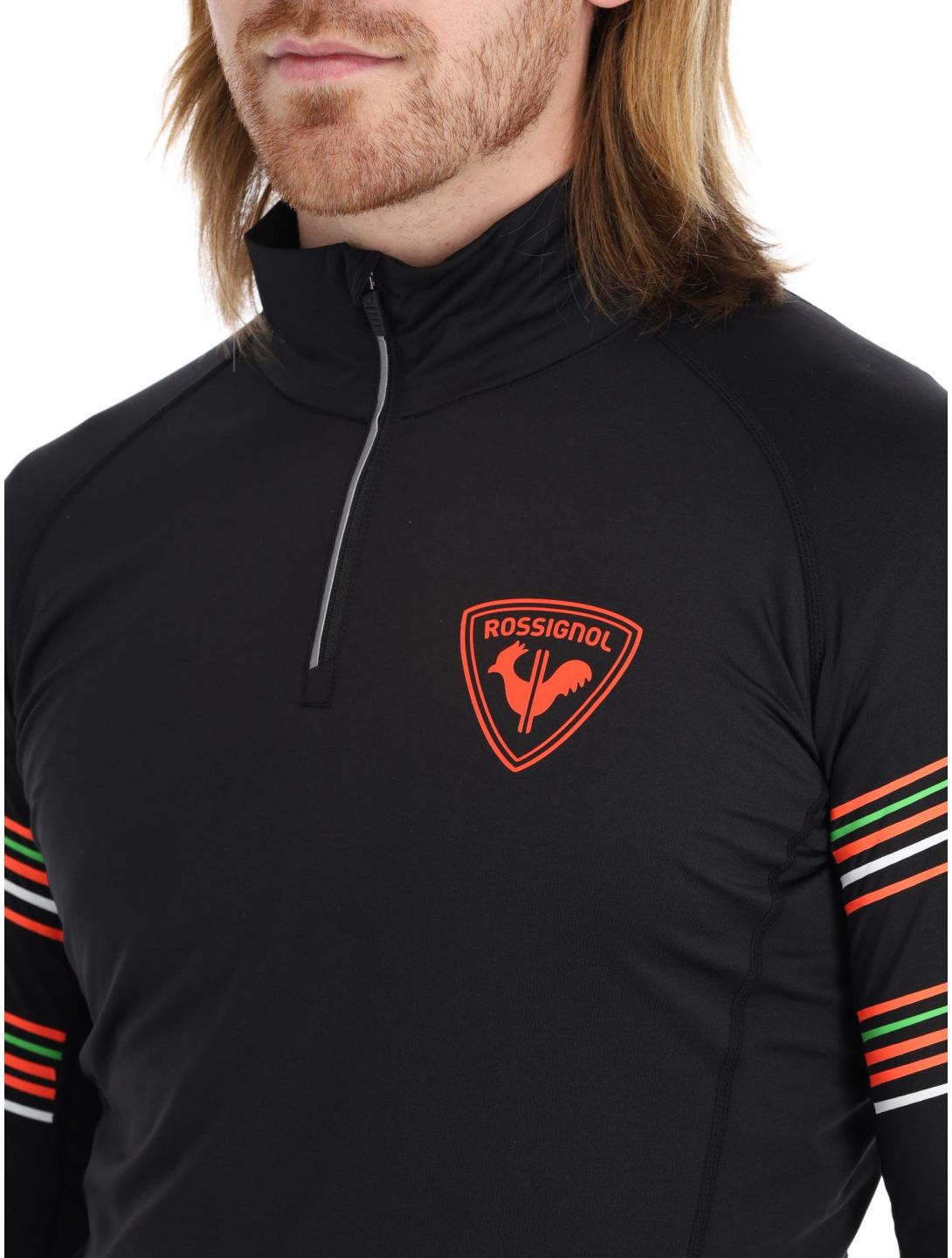 Rossignol, Classique Hero 1/2 Zip jersey hombres Black negro 