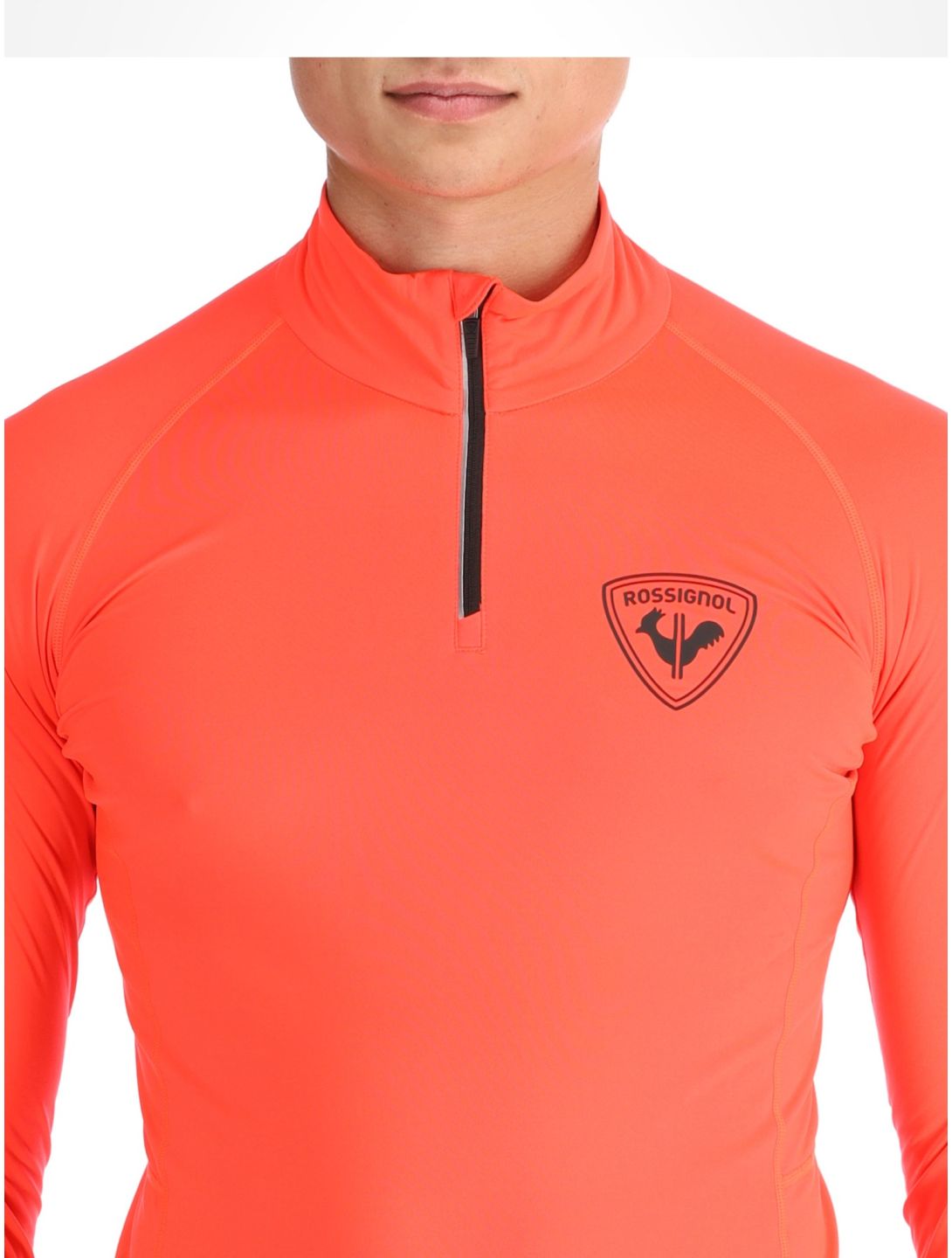 Rossignol, New Hero Classique 1/2 Zip jersey hombres Neon Red rojo 