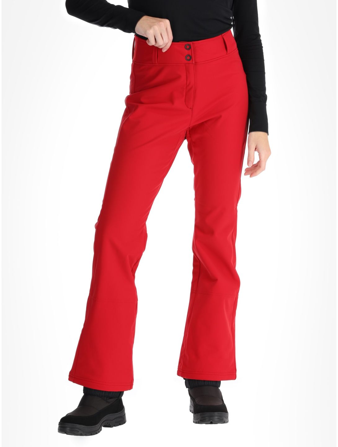 Rossignol, Ski Softshell pantalones de esquí softshell mujeres Ruby Red rojo 