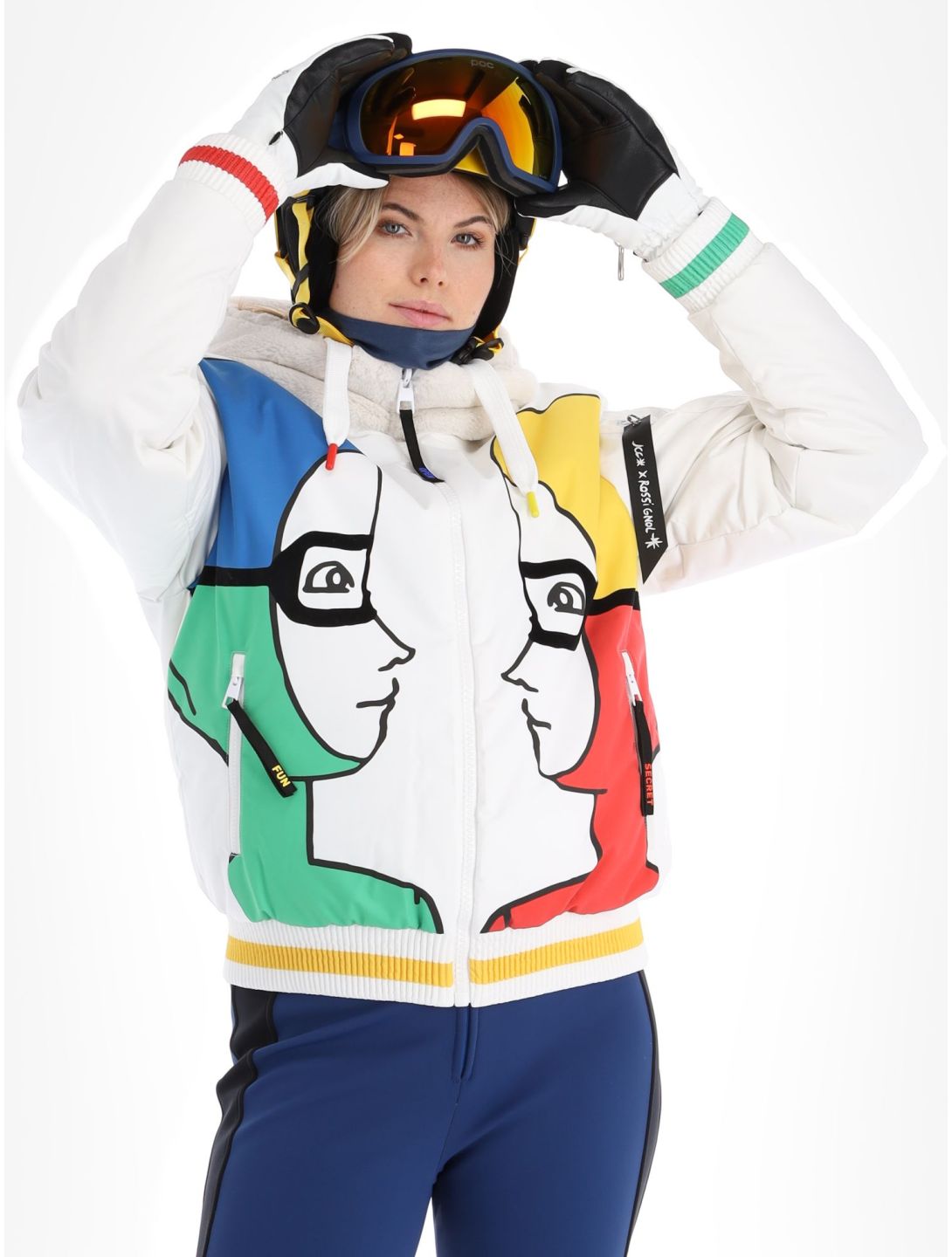 Rossignol, JC De Castelbajac Space Bomber chaqueta de esquí mujeres White blanco 