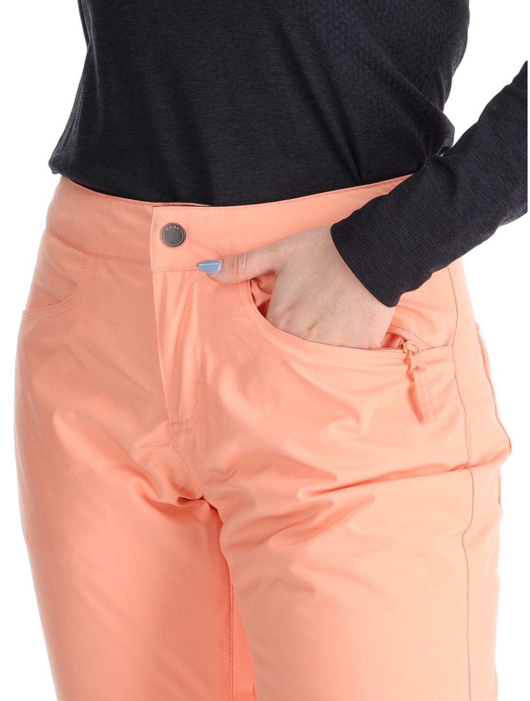 Roxy, Backyard pantalones de esquí mujeres Peach Pink rosa 