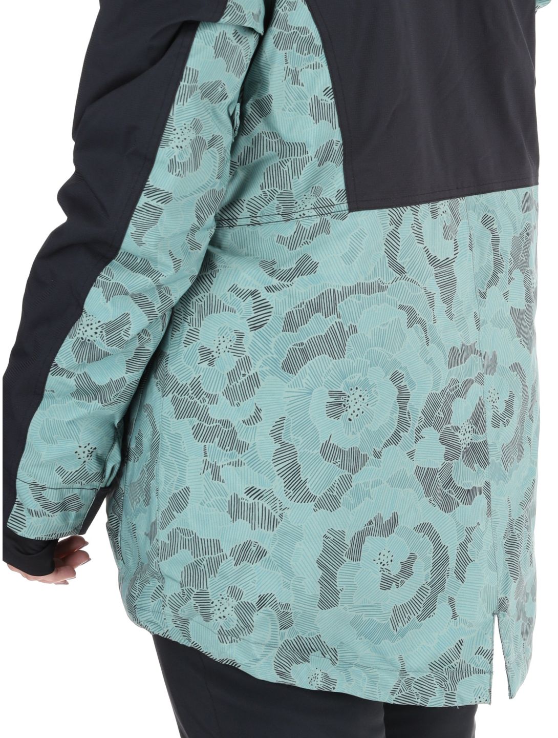 Roxy, Stated chaqueta de esquí mujeres Lily Pad Sketch Book negro, verde 